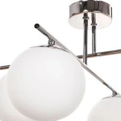 Aurora loftlampe, krom, Ø 50 cm, 4 lyskilder, glas, E14