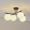 Aurora loftlampe, sort, Ø 50 cm, 4 lyskilder, glas, E14