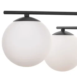 Aurora loftlampe, sort, Ø 50 cm, 4 lyskilder, glas, E14
