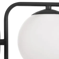 Aurora væglampe, sort, glas, 17 cm høj, kugle, E14