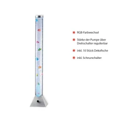 Ava vandsøjle med LED’er og fisk, højde 120cm