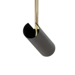 Axion loftlampe, 5 lyskilder, sort/guld, lang, stål