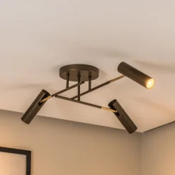 Axion loftlampe, 3 lyskilder, titanfarvet, stål