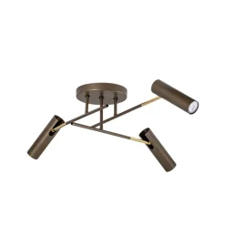 Axion loftlampe, 3 lyskilder, titanfarvet, stål
