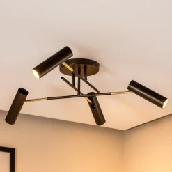 Axion loftlampe, 4 lyskilder, titanfarvet, stål