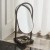 AYTM Angui bordspejl, sort, højde 35 cm, glas, marmor