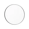 AYTM Circum-spejl, klar/sort, Ø 70 cm, glas, MDF-træ