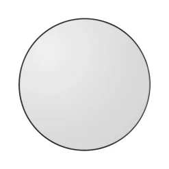AYTM Circum-spejl, klar/sort, Ø 50 cm, glas, MDF-træ