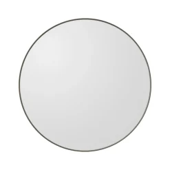 AYTM Circum-spejl, klart/gråbrunt, Ø 50 cm, glas, træ