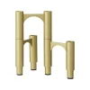 AYTM Compono lysestage, guld, h 12 cm, aluminium, sæt med 3 stk