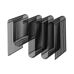 AYTM Curva magasinholder, sort, bredde 40 cm, stål