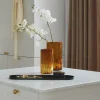 AYTM Folium-vase, højde 20 cm, ravfarvet, glas