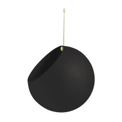 AYTM Globe blomsterkrukke, hængende, Ø 21 cm, sort, aluminium