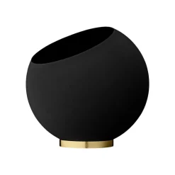 AYTM Globe urtepotte, Ø 43 cm, sort, aluminium, stål