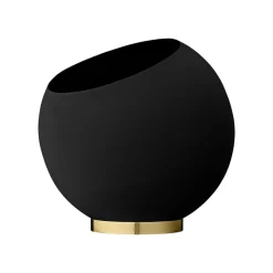 AYTM Globe urtepotte, Ø 37 cm, sort, aluminium, stål