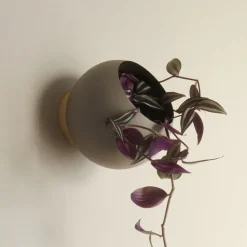 AYTM Globe vægblomsterkrukke, Ø 17 cm, gråbrun, aluminium