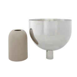 AYTM Torus urtepotte, grå, Ø 22 cm, højde 30,6 cm, jern