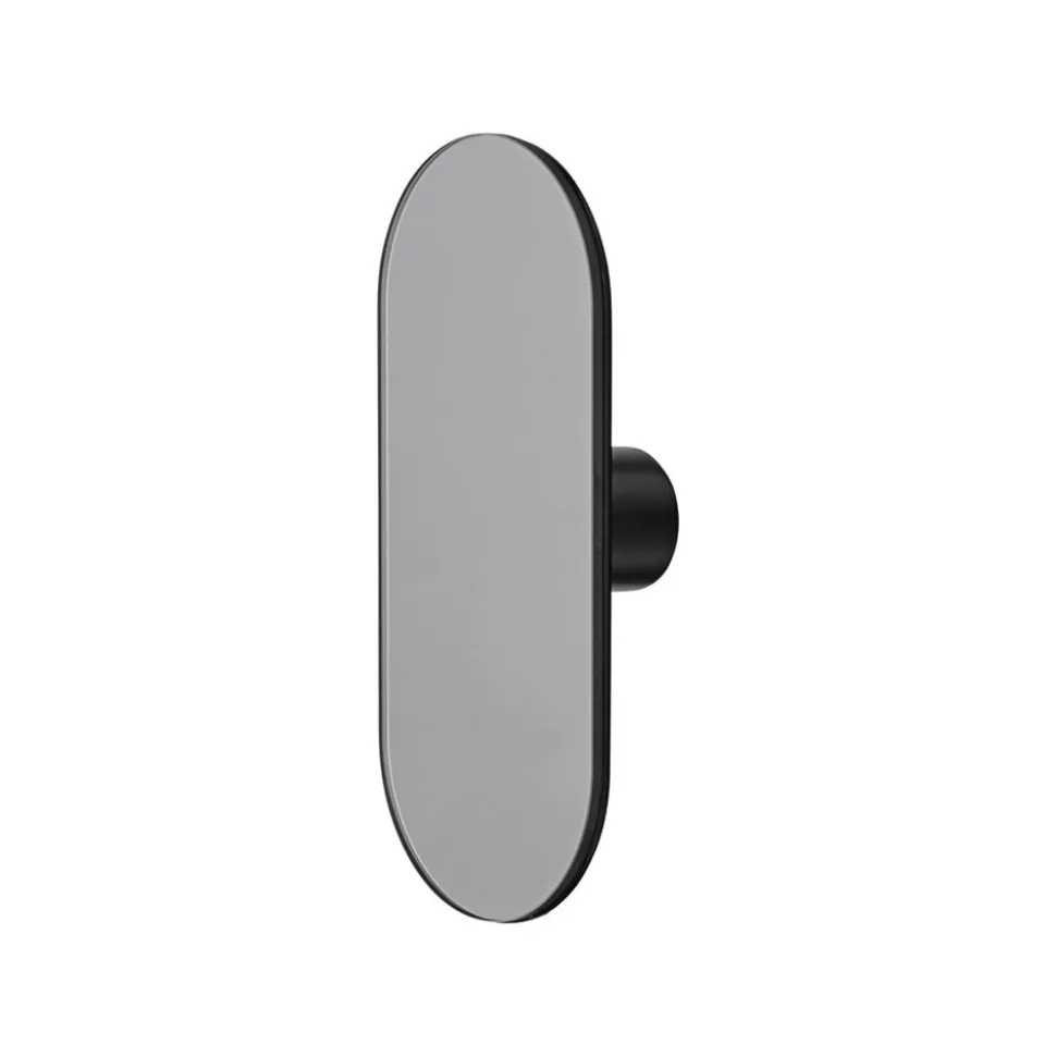 AYTM Vægknage Ovali, spejl, sort, glas, træ, stål