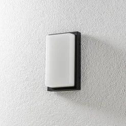 Babett E27 udendørs væglampe med sensor, grafit