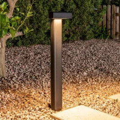 Balic LED-sokkellampe, sort, aluminium, højde 58 cm