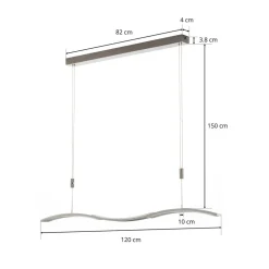 BANKAMP Wave II LED-hængelampe, højdejusterbar