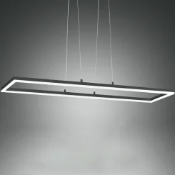 Bard LED-hængelampe, 92x32 cm, antracit