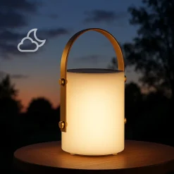 Bari LED-akku-lampe, solar, fjernbetjening