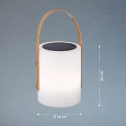 Bari LED-bordlampe, solcelle, RGB-farveskift