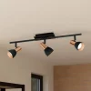 Barnham LED loftspot, længde 58,5 cm, sort/kobber