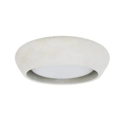 Beacon loftlampe Fjord, lysegrå, gips, Ø 28 cm, GX53