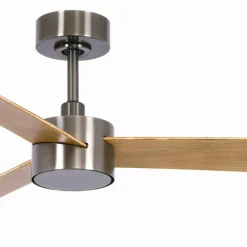 Beacon loftsventilatorlampe Climate IV nikkel/teak lydløs