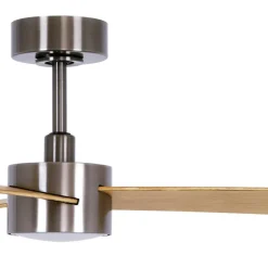 Beacon loftsventilatorlampe Climate IV nikkel/teak lydløs