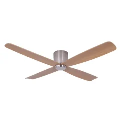 Beacon loftventilator Fraser krom/teak DC quiet Ø 132 cm