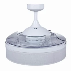 Beacon loftventilatorlampe Fanaway Fraser hvid/klar lydløs