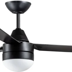 Beacon loftventilator med lys Megara sort 122cm lydløs