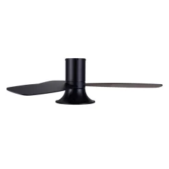 Beacon loftventilator med lys Flusso sort 132cm støjsvag