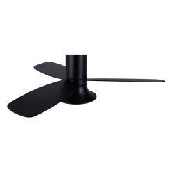 Beacon loftventilator med lys Flusso sort 132cm støjsvag