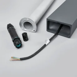 BEGA 77246K3 gadelampe kantet grafit 3000 K 1 side