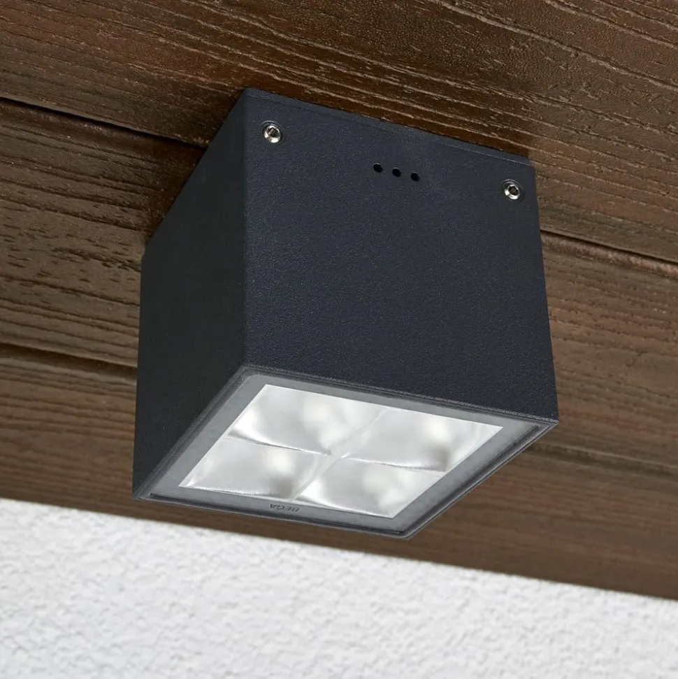 BEGA 66157K3 udendørs loftlampe, grafit 3.000K 38°