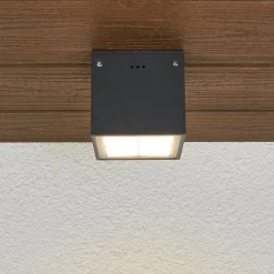 BEGA 66157K3 udendørs loftlampe, grafit 3.000K 38°