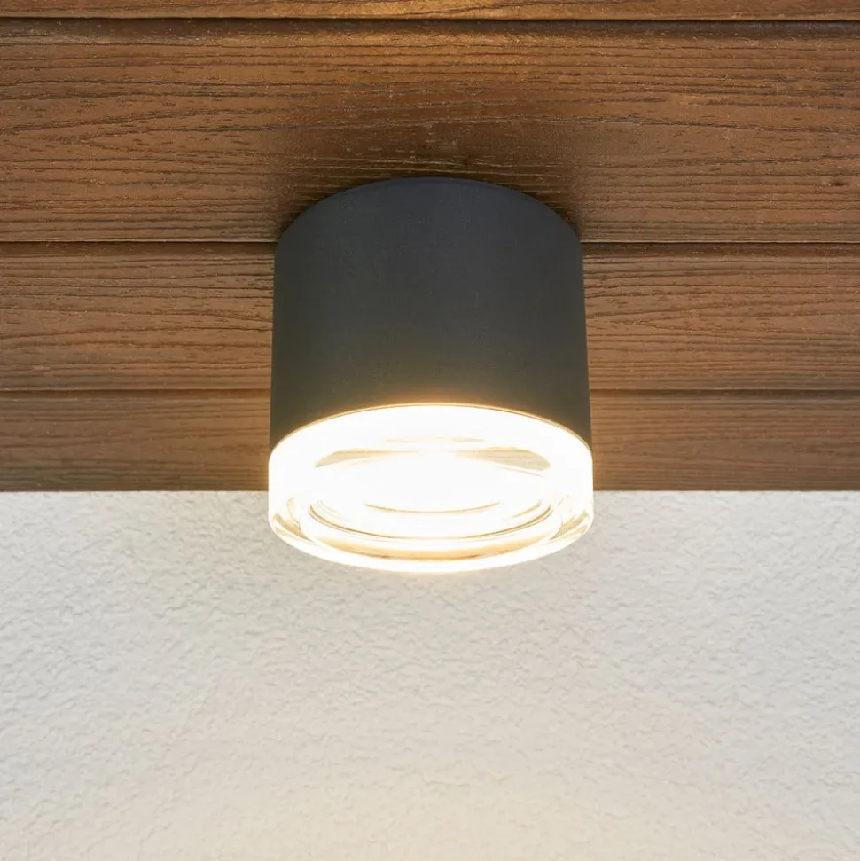 BEGA 66056K3 udendørs loftlampe, grafit 3.000K 62°