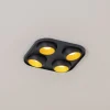 Bega LED indbygningsspot Studio Line sort/messing, 4 lyskilder.