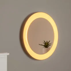 Bega LED-spejl Studio Line sort-messing, Ø 50 cm