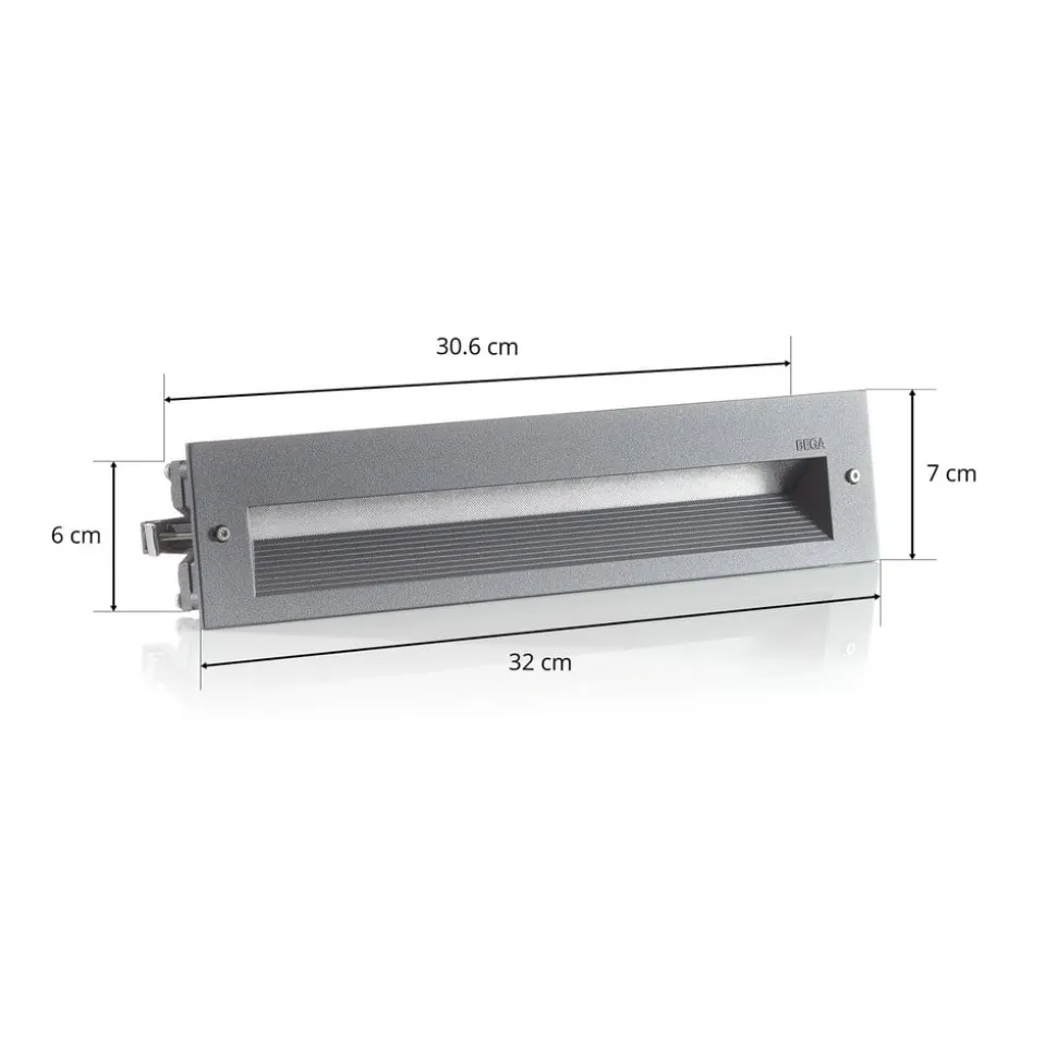 BEGA 33055 LED-væglampe 3000 K, grafit, 32 cm