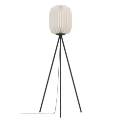 Belgrave gulvlampe, højde 141,5 cm, sort/hvid, metal