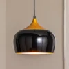 Berceste 212-S hængelampe Ø30cm sort/guld