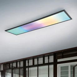 Beta LED-loftslampe, længde 119 cm, sort, RGBW, CCT