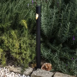Bezel LED-sokkellampe, sort, aluminium, højde 60 cm