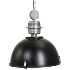 Bikkel hængelampe, Ø 42 cm, sort, metal, glas, E27