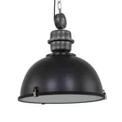 Bikkel L02 hængelampe, industriel, sort